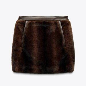 Zara Faux Fur Skirt